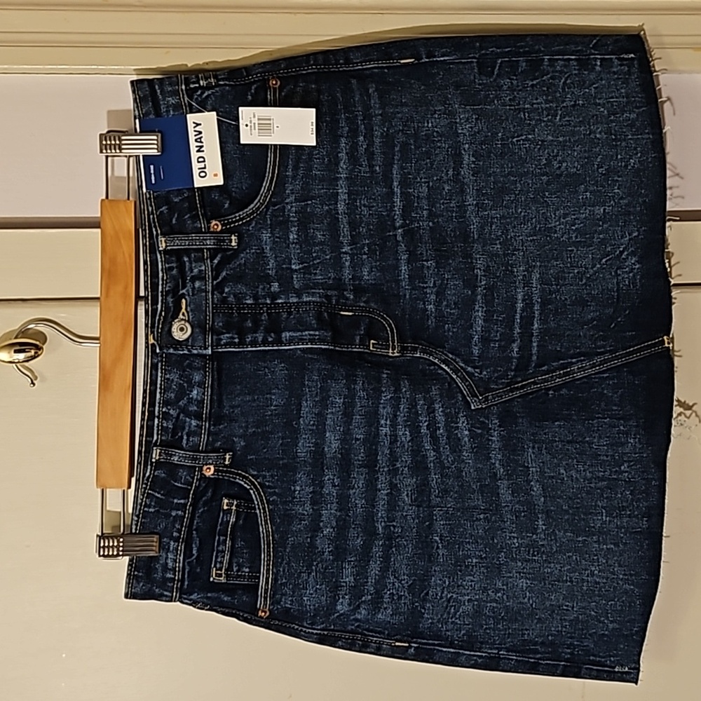 NWT Old Navy High-Rise Jean Skirt 8